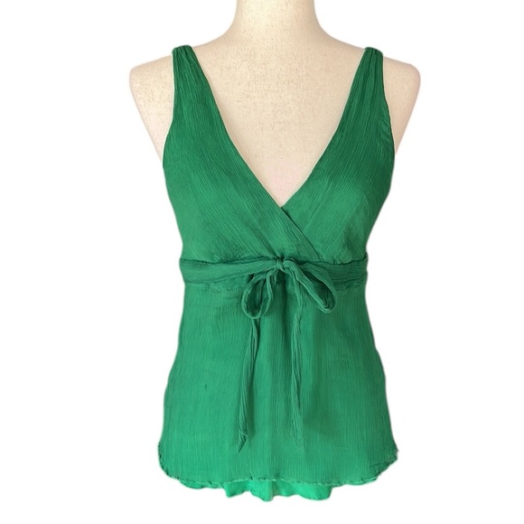 J.Crew Vibrant Green Silk Top - Picture 8 of 8